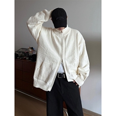 ?松弛美学街头时髦时尚上衣极简日系休闲宽松廓形毛衣HY863TP60，男装针织衫/毛衣，电商A102B