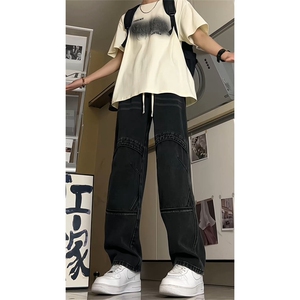 高转化2026春夏宽松直筒牛仔裤A437特P55控78图片