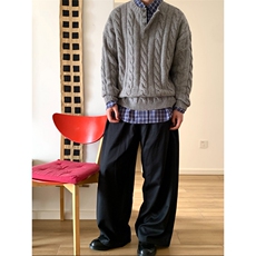 现货亨利领套头毛衣麻花针织衫打底衫M8606-特P55，男装针织衫/毛衣，星座1212