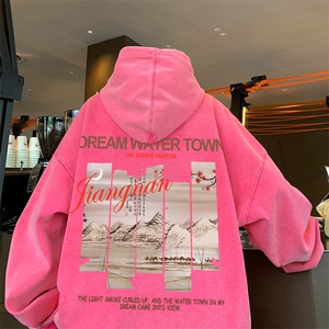 美式潮牌重磅水洗做旧连帽卫衣力推大码男XZ517A-2-Y7745-P68图片