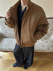 现货26春装美拉德立领飞行夹克纯色复古廓形高街棒球服外套，男装夹克，电商A486-1
