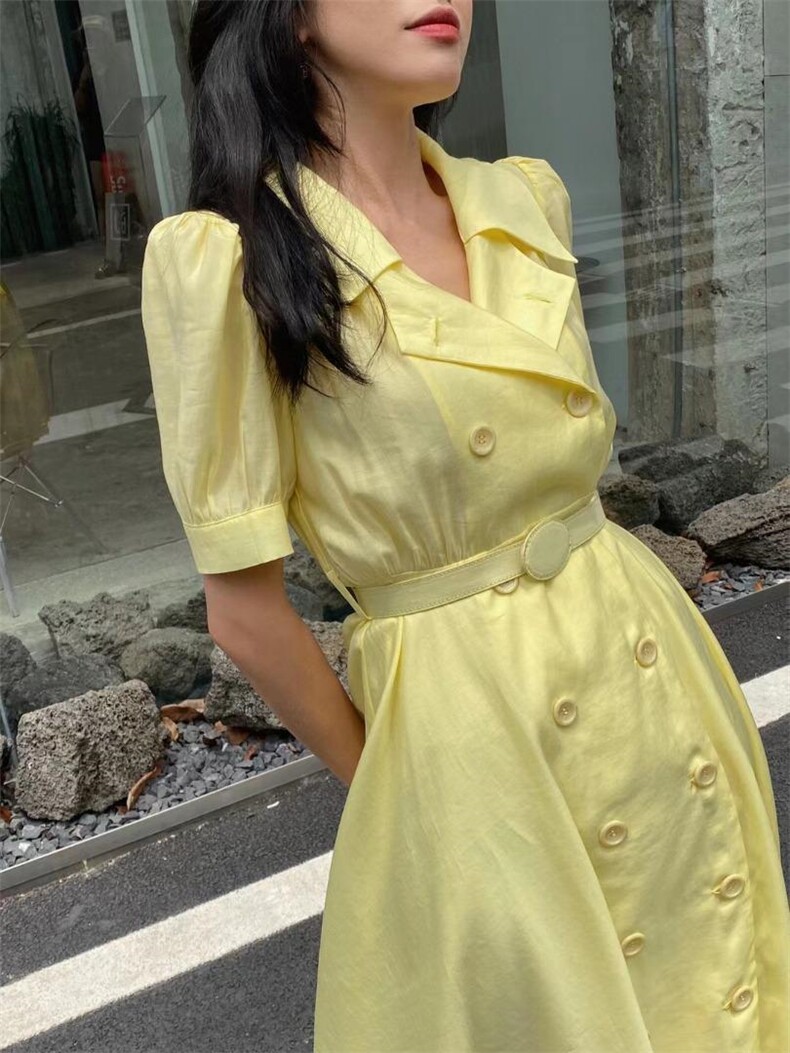 彩色心情～法式简约风连衣裙，女装连衣裙，GN