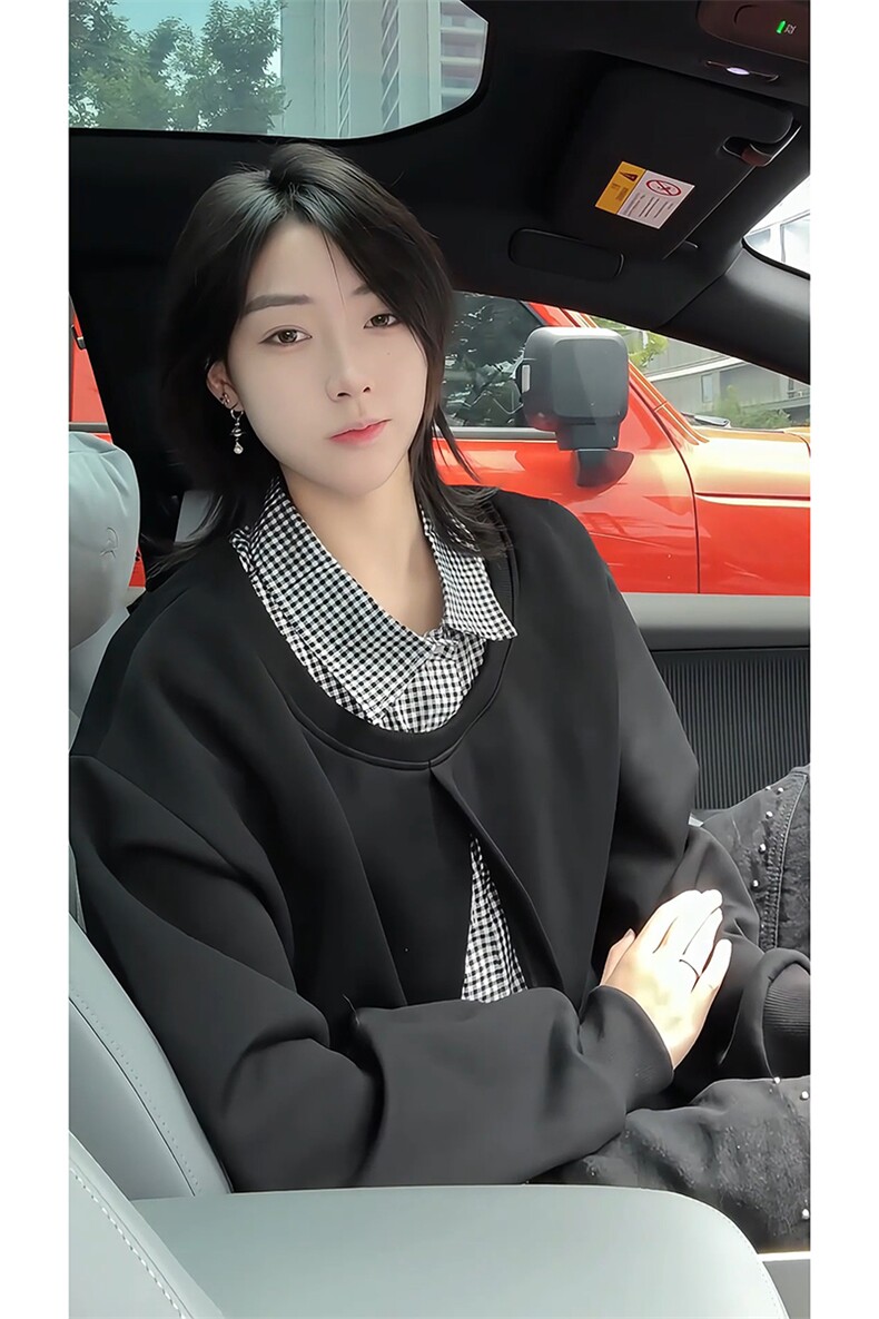 宽松假两件拼接卫衣男2025秋季新款慵懒风百搭上衣-A2195TP58控98,男装卫衣,电商B241
