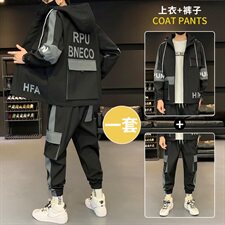 秋季男士套装休闲运动服帅气搭配一套工装夹克外套D05/90，男装夹克，电商B226-2（原B217-2）