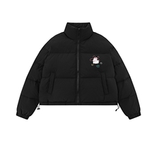 白底新款冬季时尚百搭宽松字母印花潮流棉服外套MY6500P85控115，男装棉衣，电商A268-1