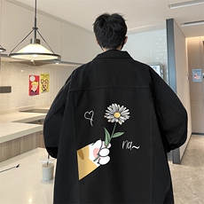 牛仔夹克男大码牛仔外套男茄克NJ77265-P60加绒款-P75，男装夹克，电商A040