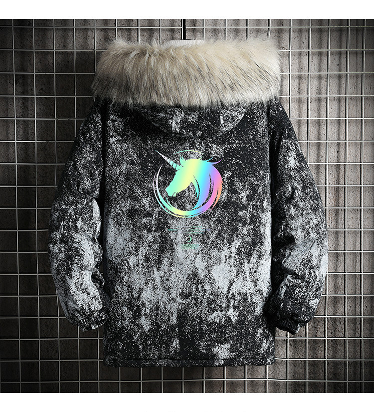 MC49138-P135日系潮衣男大码派克服男工装服外套袄网格,男装棉衣,电商A040A