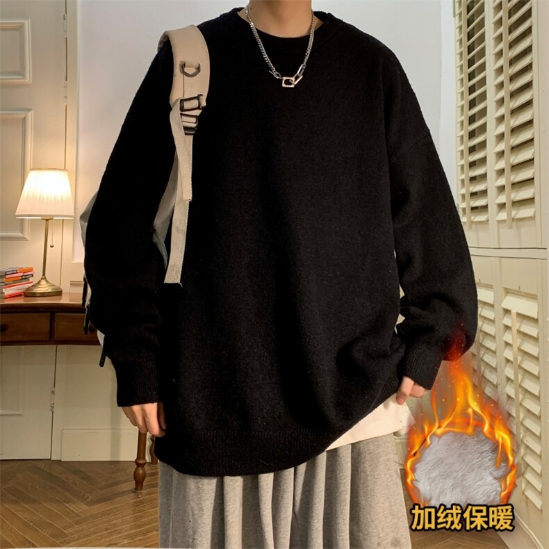 MD8505-JR-MBP59升级加厚加绒毛衣慵懒风冬季男针织衫款内搭线衫，男装针织衫/毛衣，星座614