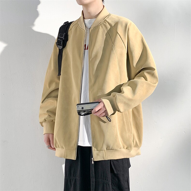 潮流宽松夹克高街潮牌休闲上衣A161-6823-P75，男装皮衣，电商A161