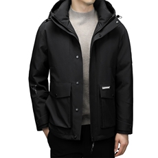 CSYR97737钱塘2020-2冬季厚款新款休闲有帽中年男士羽绒服P300，男装羽绒服，钱塘207-2