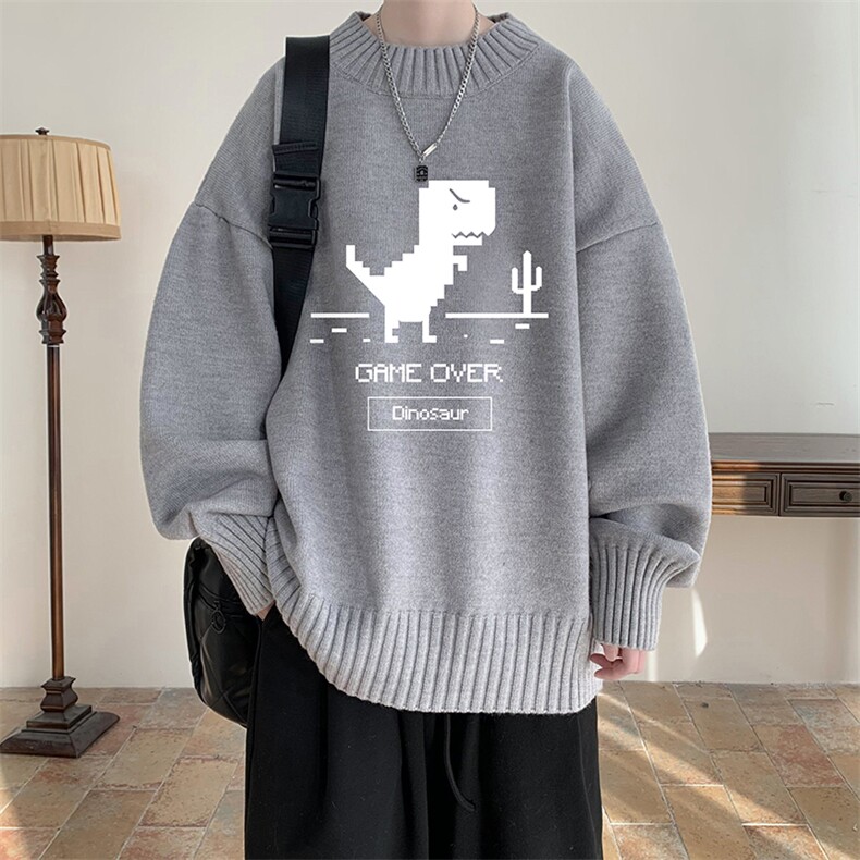 半高领毛衣男士大码针织衫男毛线衣男M18315-P45加绒款-P65,男装针织衫/毛衣,电商A040