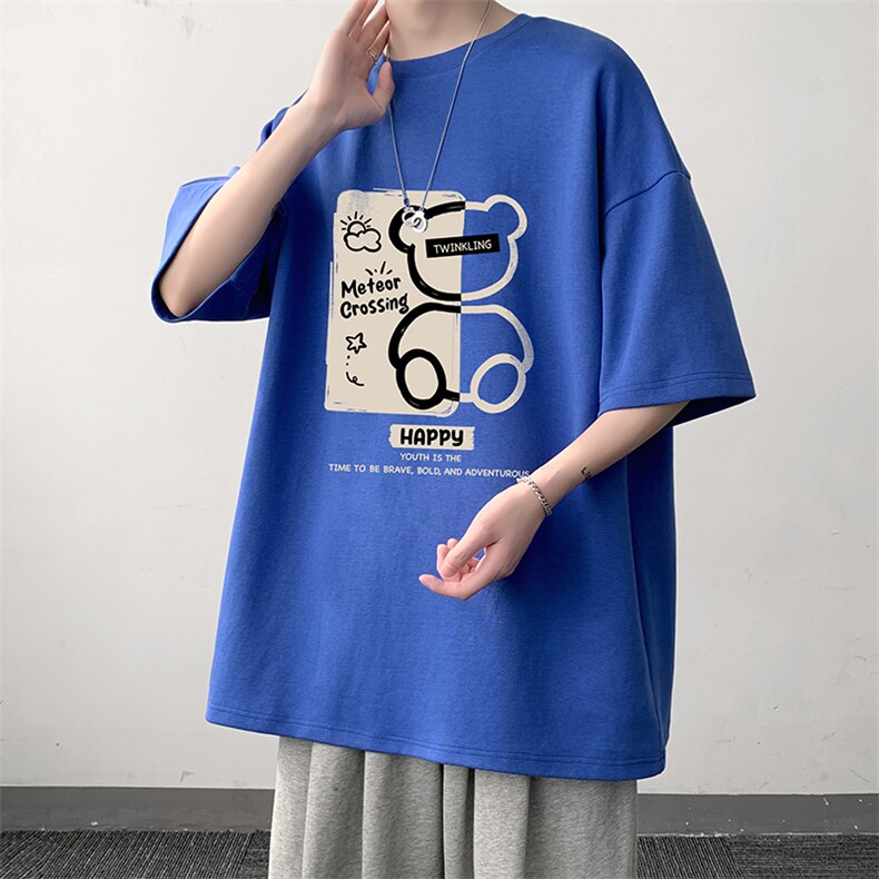 230g重磅纯棉短袖t恤男大码半袖半截袖 DX17352-P20图片