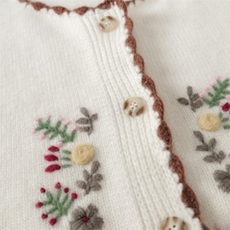 2025年秋季马甲常规重工圆领绣花马甲，女装马甲，致织羊绒