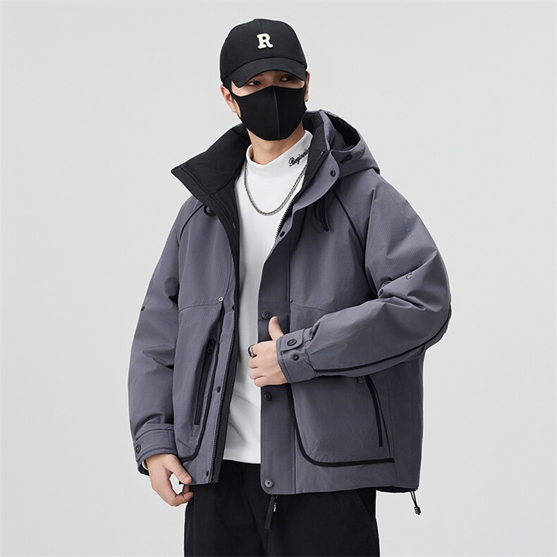 口罩风新标90白鸭绒2025连帽潮流保暖羽绒服男YR6070-P235,男装羽绒服,电商D240-242