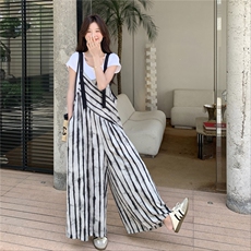 现货主推扎染面料条纹单连体裤2C087-8815-P125K178，女装连体裤，2C087