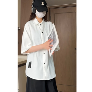 美式复古短袖衬衫男士夏季衬衣 7381-P42图片