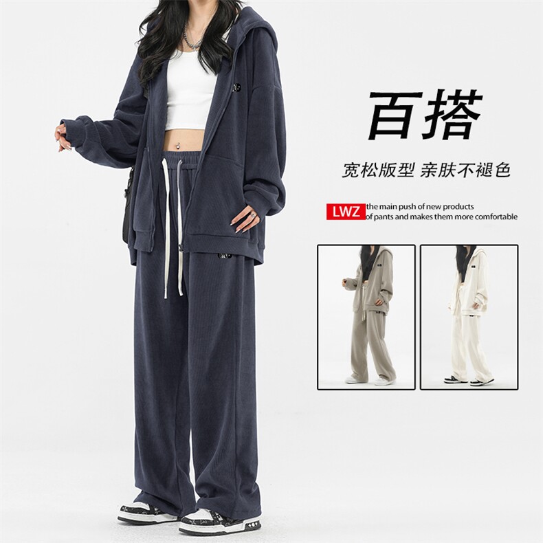 秋新款百搭休闲潮牌卫衣卫裤痞帅套装二件套外套TZ890-特批-123,男装休闲套装,星座718