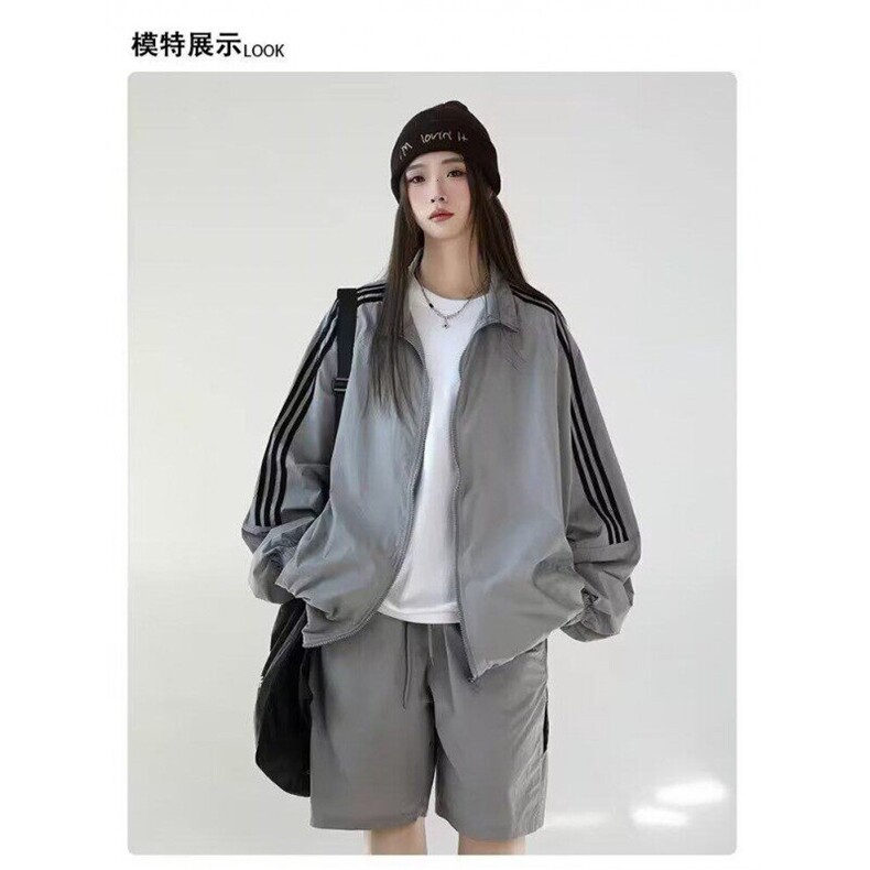 网图-TZ8101--春夏ins高街潮牌港风韩版潮流宽松夹克运动套装,男装休闲套装,星座1002-2