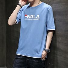 夏季新潮款韩版男士运动休闲上衣纯色薄款大码T恤短袖男T，男装T恤，电商A441
