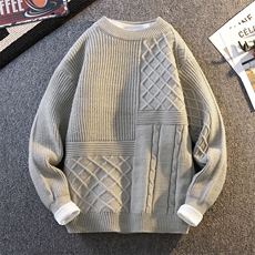 2024【新品】秋冬圆领毛衣男士针织打底衫潮流百搭-M5085-P50，男装针织衫/毛衣，星座1105