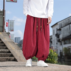 风灯芯绒灯笼裤脚哈伦裤超大码M-9XL2538加绒-P85常规P65，男装卫衣，电商A057B