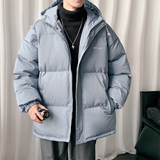 男士棉服潮流棉袄纯色情侣款连帽棉衣男冬季加厚A266-WT09-P65，男装棉衣，电商A266
