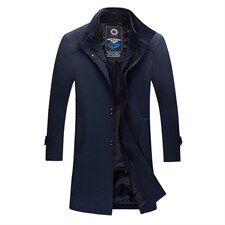 2023春秋季新款中长款风衣中年男士纯色商务休闲时尚潮流外套男装，男装风衣，电商B212（原钱塘6029）