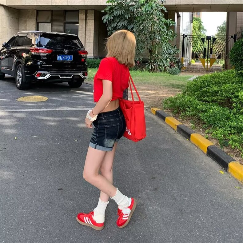 美式复古牛仔短裤女夏季小个子高腰丰胯提臀做旧辣妹紧身包臀热裤,男装牛仔裤,星座1210-1
