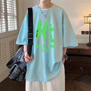 华夫格t恤男短袖男大码五分袖 HT73418-P22图片