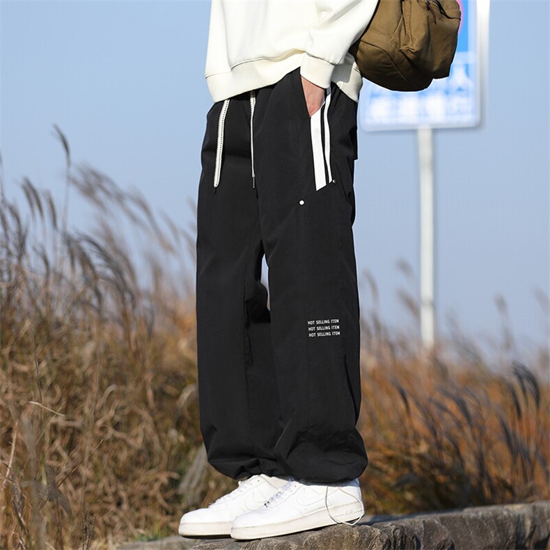 现货 K158 P38 控59.9 春季印花拼街宽松休闲裤男图片