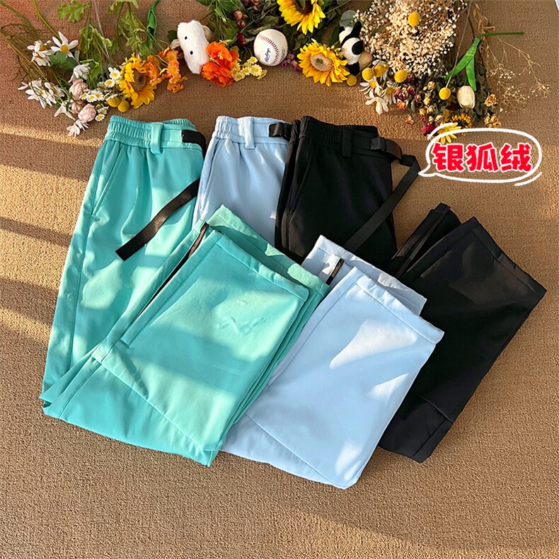冬男女单板双板加绒加厚腰带登山裤防水防风滑雪裤K1002J加绒-P75,男装休闲裤,电商A001-1