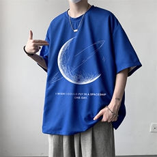 月球华夫格t恤男短袖男大码五分袖大皂风HT73246-P22，男装T恤，电商A040