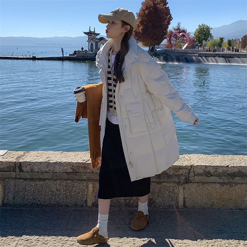 2023年冬季中长款羽绒服90绒B190-82239-1-P330-K498,女装羽绒服,一九零