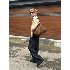 流石男装复古水洗宽松门襟排扣裤子2025秋季新款直筒阔腿牛仔长裤，男装休闲裤，星座516A