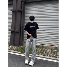 cleanfit夏季弹力牛仔裤男美式高街vibe裤灰色水洗做旧牛仔裤，男装牛仔裤，星座310A-4