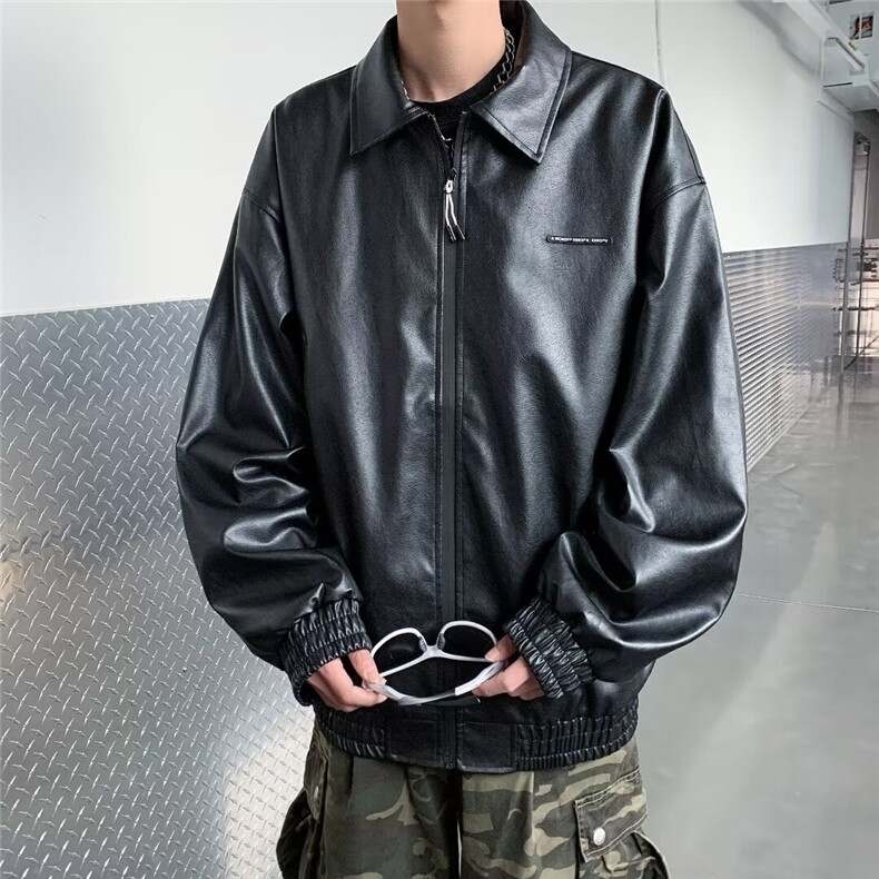 复古机车皮衣外套男士春季新款美式防水W253P85,男装夹克,星座1116-2