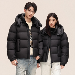 冬装新款90%白鸭绒羽绒服情侣男女面包服宽松连帽外套DB188-P350图片