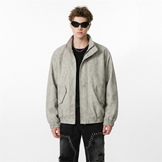 春季男士潮流正肩夹克扎染立领拼接上衣外套女C61322-TP70138，男装夹克，电商A102
