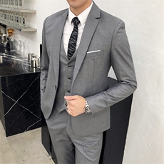 【常年供货】单扣西服马甲裤子三件套职业装大货主推款XF701P145，男装西服，星座613B