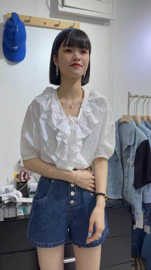 锦棉罗马面料小衫三个颜色都好看，女装，欧诗尚