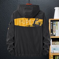 L-9XL男大码春秋连帽工装夹克外套5032-1_8810P75，男装夹克，星座1516-1