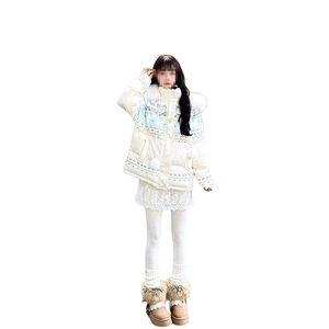 1506-1/M78901/P99女生冬季清纯甜妹可爱少女毛领连帽棉服图片