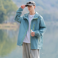 抖音夏季中性风时尚凉感轻薄透气户外防晒衣皮肤衣F7730-P30，男装防晒衣，星座1403A