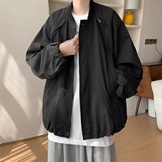 秋季美式复古设计感廓形棒球服夹克男女宽松休闲外套D370P108，男装夹克，电商A335-1（原A458）