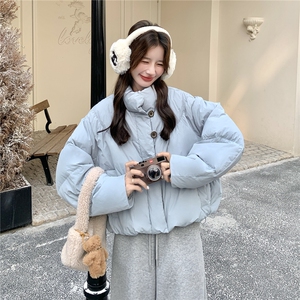 蓝色立领短款羽绒服  2D014-10049-P235-K368图片