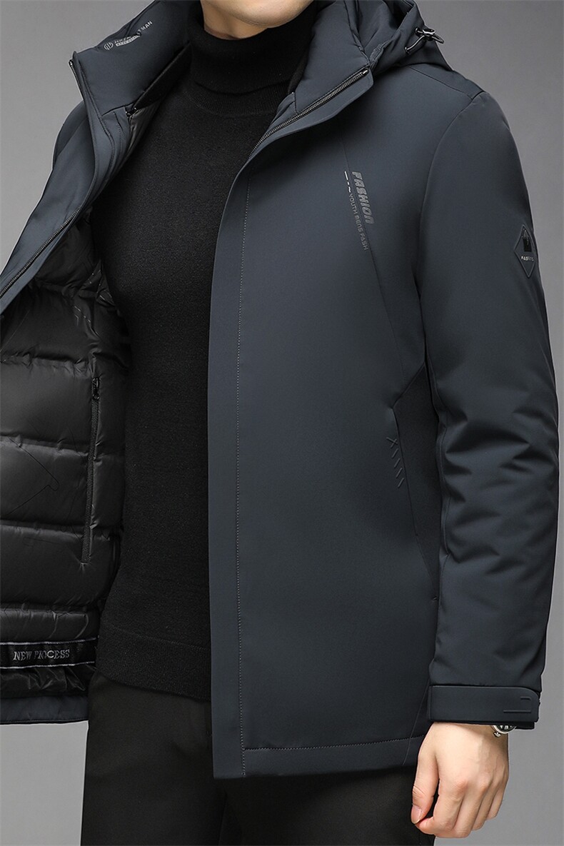 灰鸭绒可脱卸帽羽绒服男款2023冬中年装加厚保暖外套HPN2159-P330,男装羽绒服,电商B212（原钱塘6029）