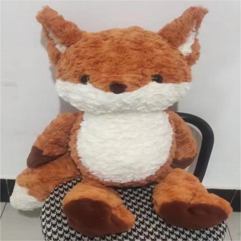 狡猾狐狸毛绒玩具印花可爱爆款公仔玩偶毛茸茸玩偶，乐雯毛绒玩具
