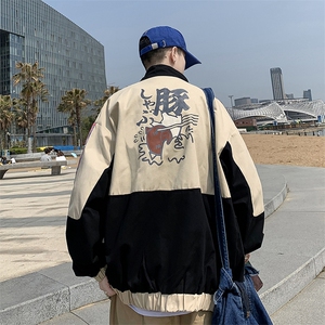 纯棉2023新款韩版青少年夹克日系帅气潮流休闲秋季工装 W1144-P66图片