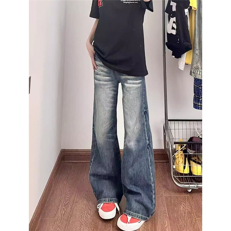 美式复古牛仔裤闪电纹直筒弯刀微喇裤513ACK2645P43,男装牛仔裤,星座513A