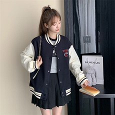 2023年秋季新款拼接棒球服外套82385-P130-K178，女装短外套，辉之琳
